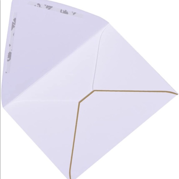 WHITE AND GOLD A7 WEDDING ENVELOPES - Picture 2 of 3